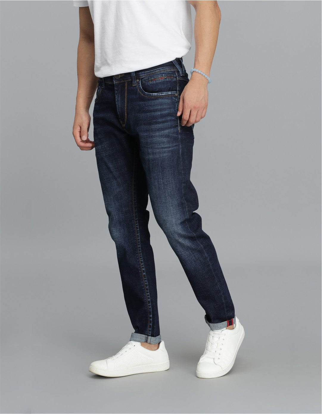 Dk Blue 5 Pocket Low-Rise Ankle Length Jeans