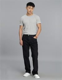 Dk Blue 5 Pocket Midrise, Comfort Straight Fit Cropped Jeans