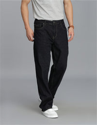 Dk Blue 5 Pocket Midrise, Comfort Straight Fit Cropped Jeans