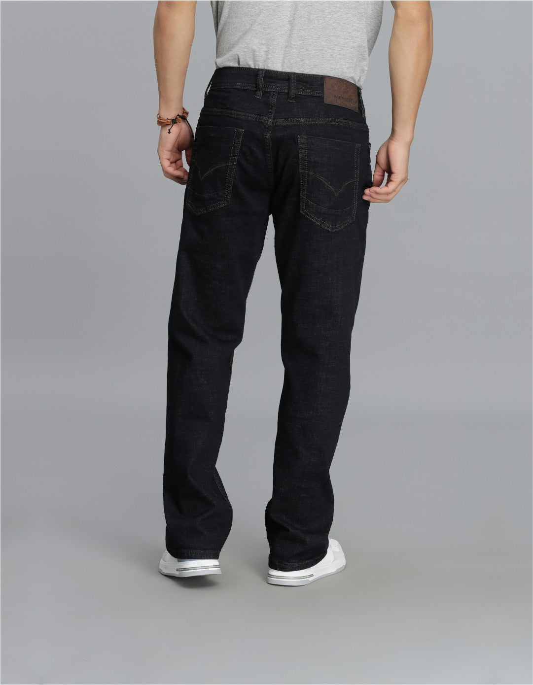 Dk Blue 5 Pocket Midrise, Comfort Straight Fit Cropped Jeans
