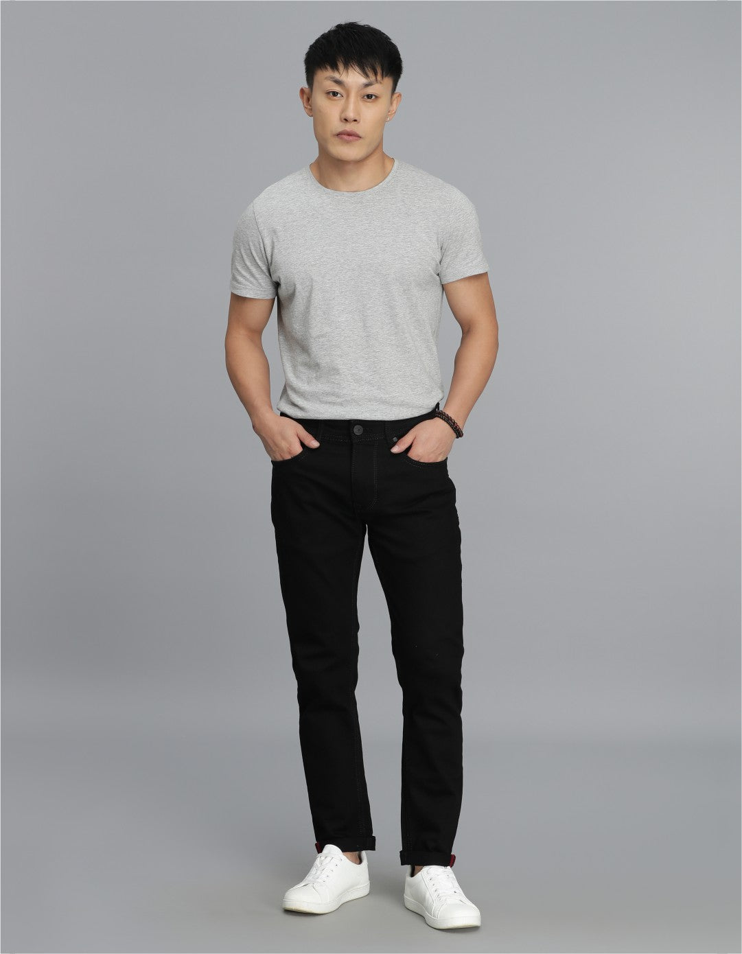 Black 5 Pocket Low-Rise Ankle Length Jeans