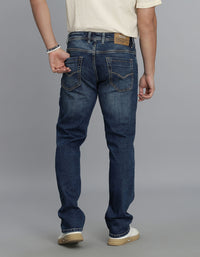 Med Blue 5 Pocket Midrise, Comfort And Straight Fit Jeans