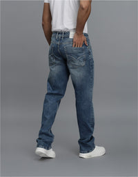 Med Blue 5 Pocket Midrise, Comfort And Straight Fit Jeans