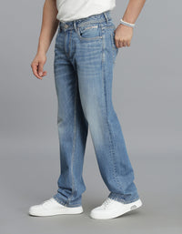 Med Blue 5 Pocket Midrise, Comfort And Straight Fit Jeans