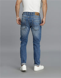 Med Blue 5 Pocket Low-Rise Ankle Length Jeans