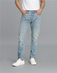 Lt Blue 5 Pocket Low-Rise Ankle Length Jeans