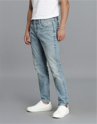 Lt Blue 5 Pocket Low-Rise Ankle Length Jeans