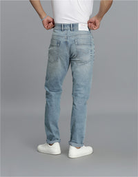 Lt Blue 5 Pocket Low-Rise Ankle Length Jeans