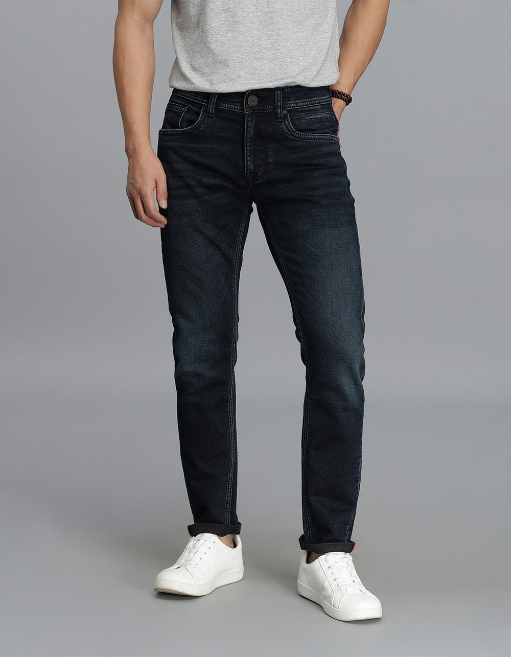 Dk Blue 5 Pocket Low-Rise Ankle Length Jeans