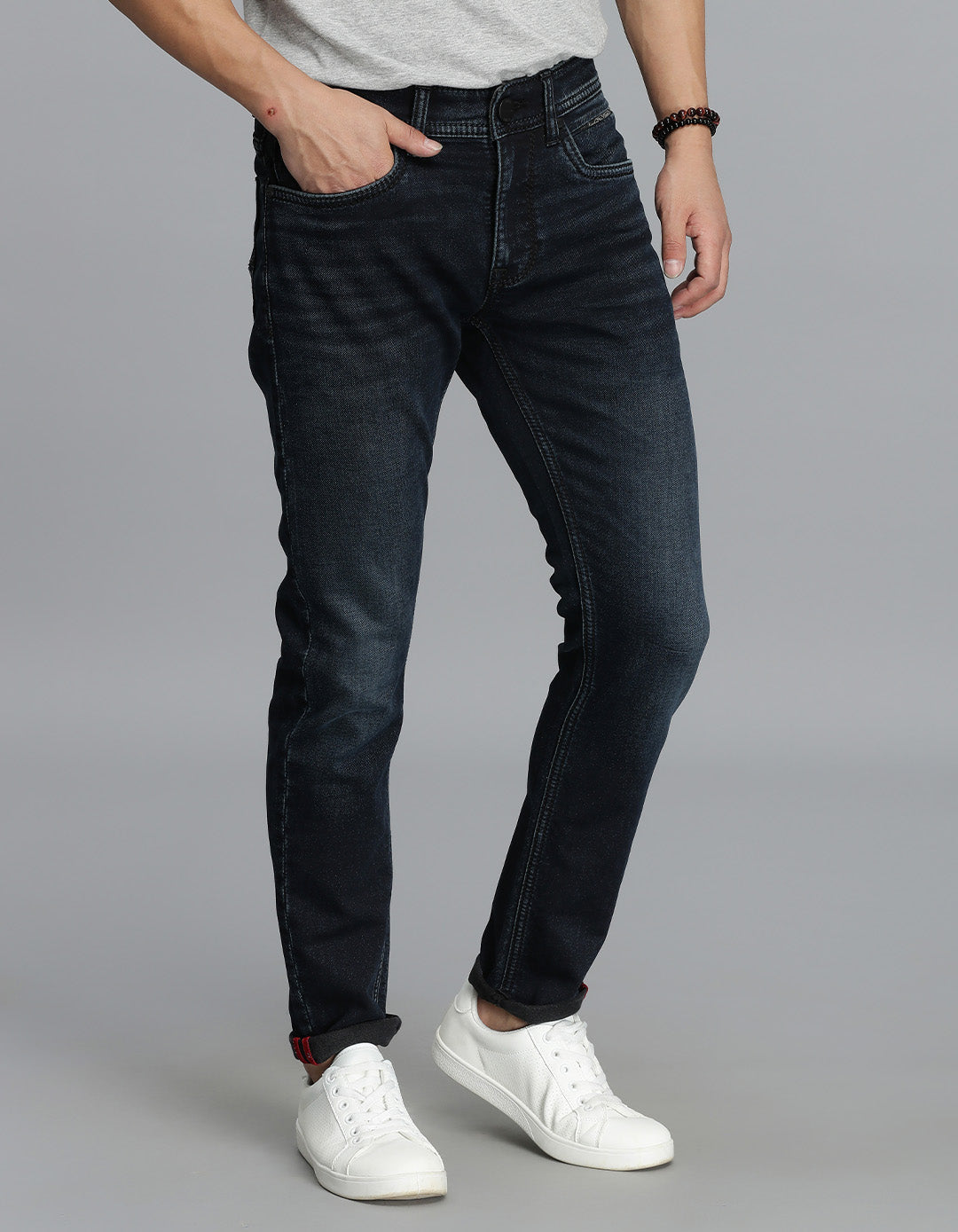 Dk Blue 5 Pocket Low-Rise Ankle Length Jeans