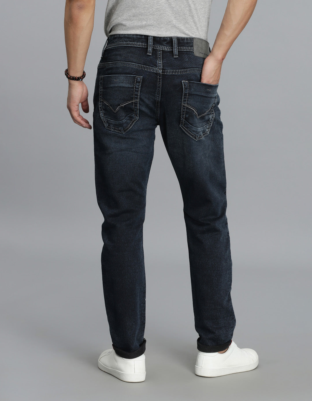 Dk Blue 5 Pocket Low-Rise Ankle Length Jeans