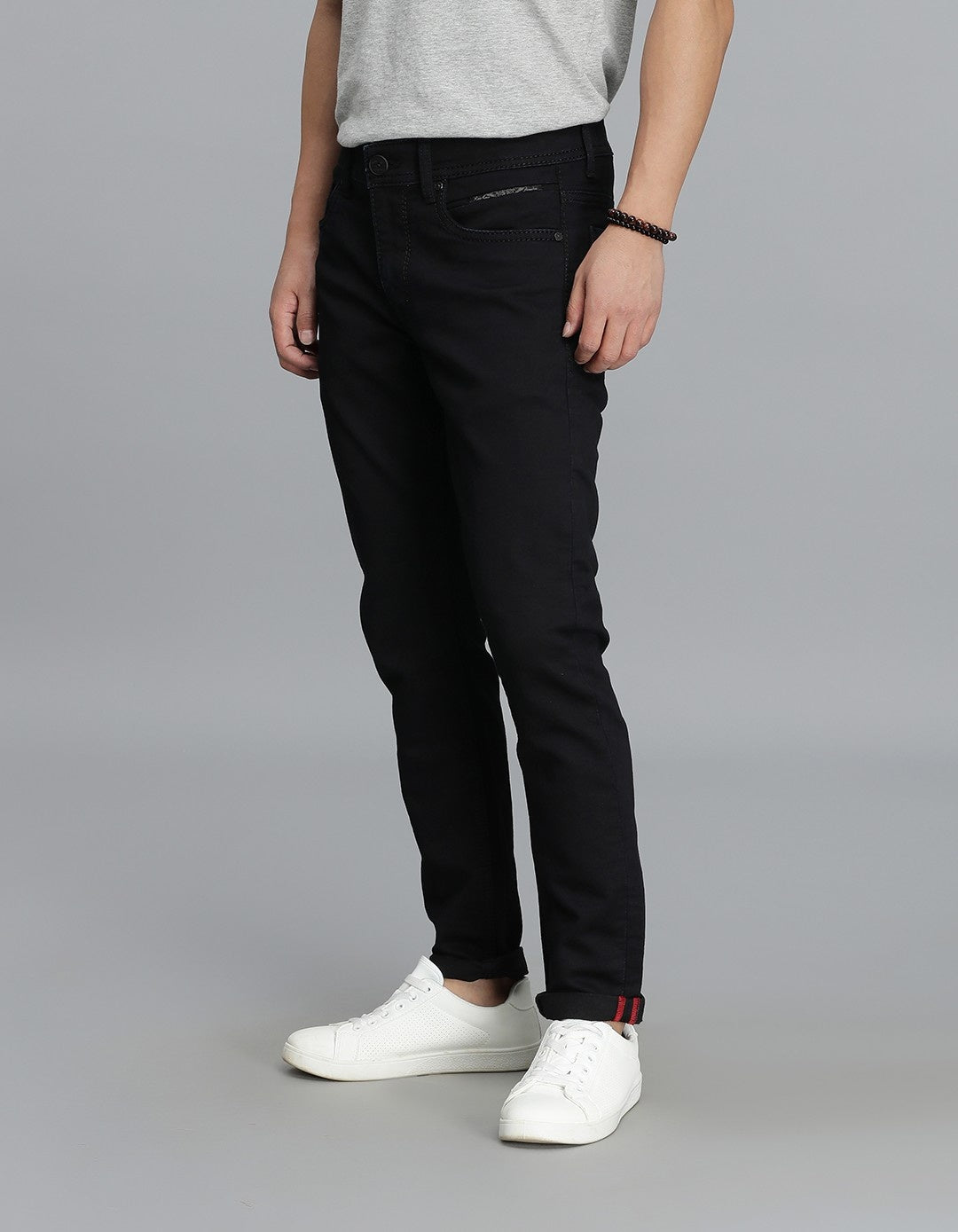 Dk Blue 5 Pocket Low-Rise Ankle Length Jeans