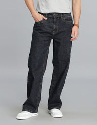 Dk Blue 5 Pocket Midrise Loose Fit Cropped Jeans
