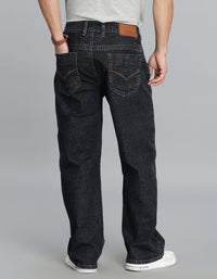 Dk Blue 5 Pocket Midrise Loose Fit Cropped Jeans
