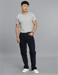 Dk Blue 5 Pocket Midrise, Comfort Straight Fit Cropped Jeans