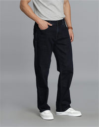 Dk Blue 5 Pocket Midrise, Comfort Straight Fit Cropped Jeans