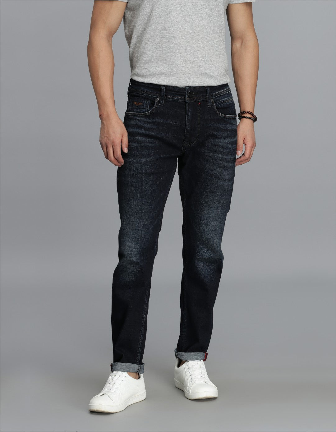 Dk Blue 5 Pocket Low-Rise Ankle Length Jeans