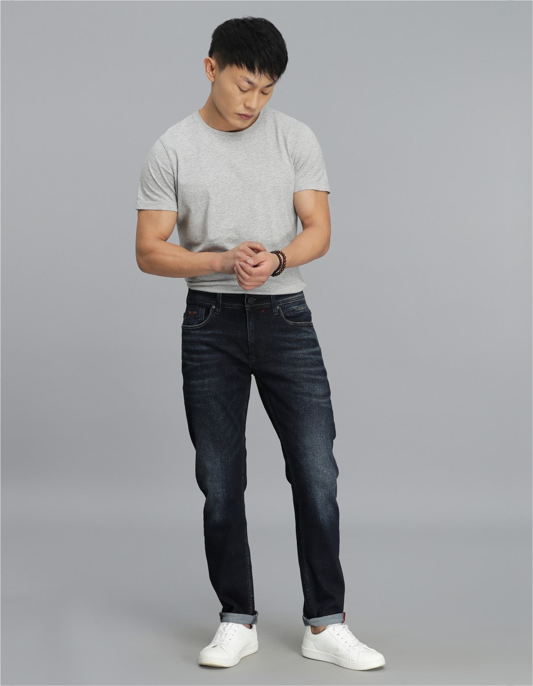Dk Blue 5 Pocket Low-Rise Ankle Length Jeans