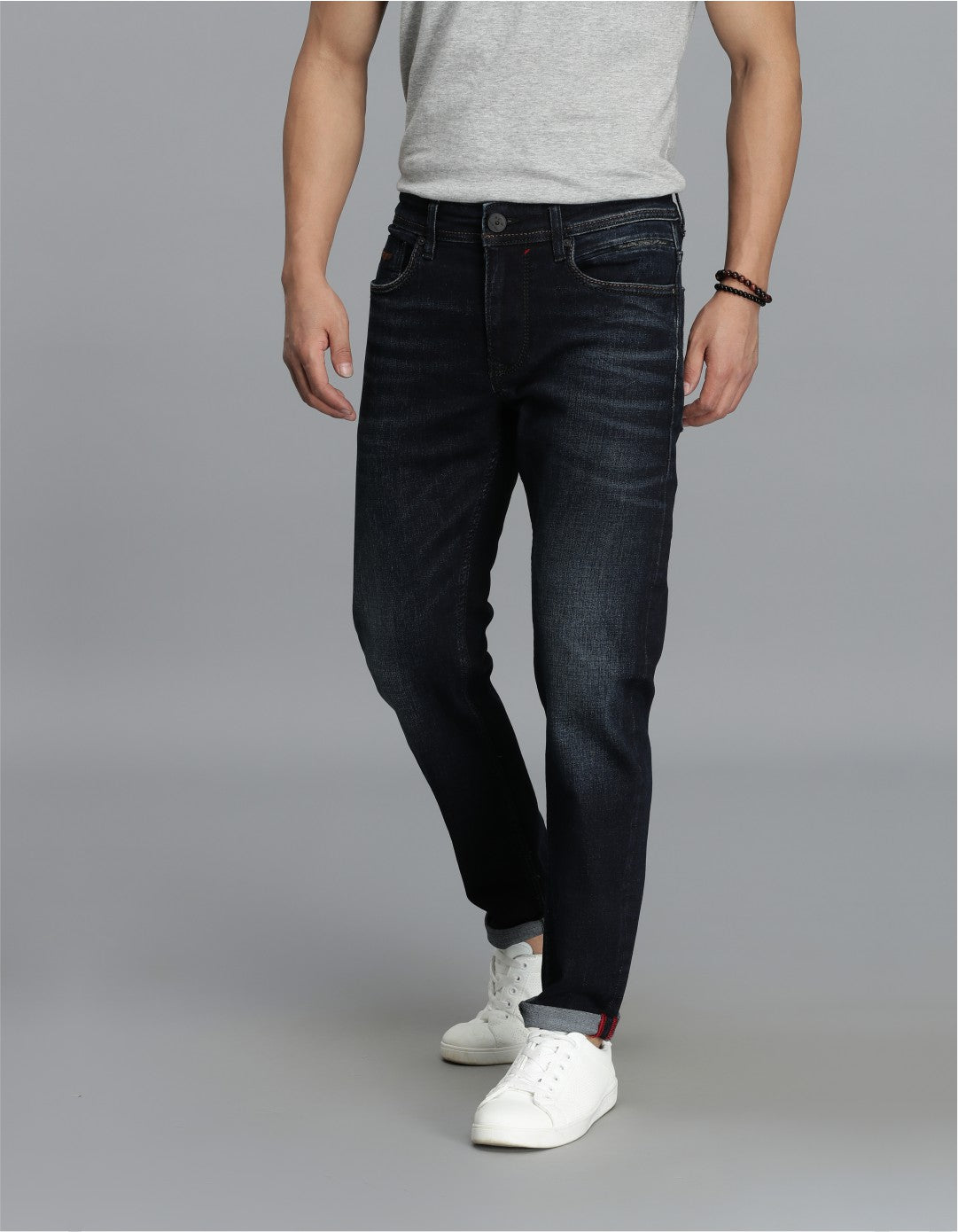 Dk Blue 5 Pocket Low-Rise Ankle Length Jeans