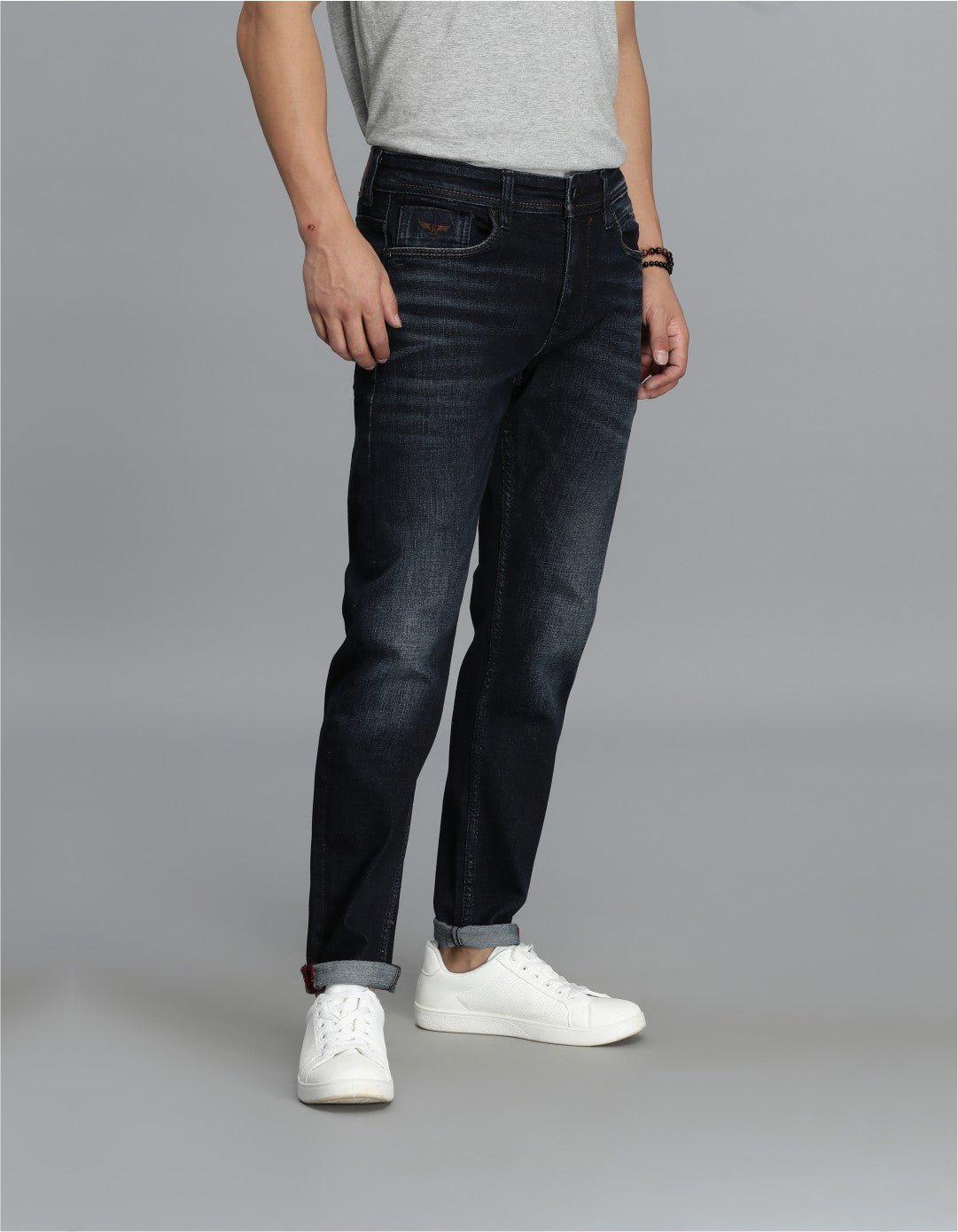 Dk Blue 5 Pocket Low-Rise Ankle Length Jeans