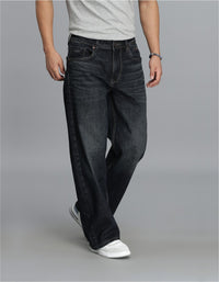 Dk Blue 5 Pocket Midrise Loose Fit Cropped Jeans