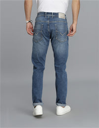 Med Blue 5 Pocket Low-Rise Ankle Length Jeans