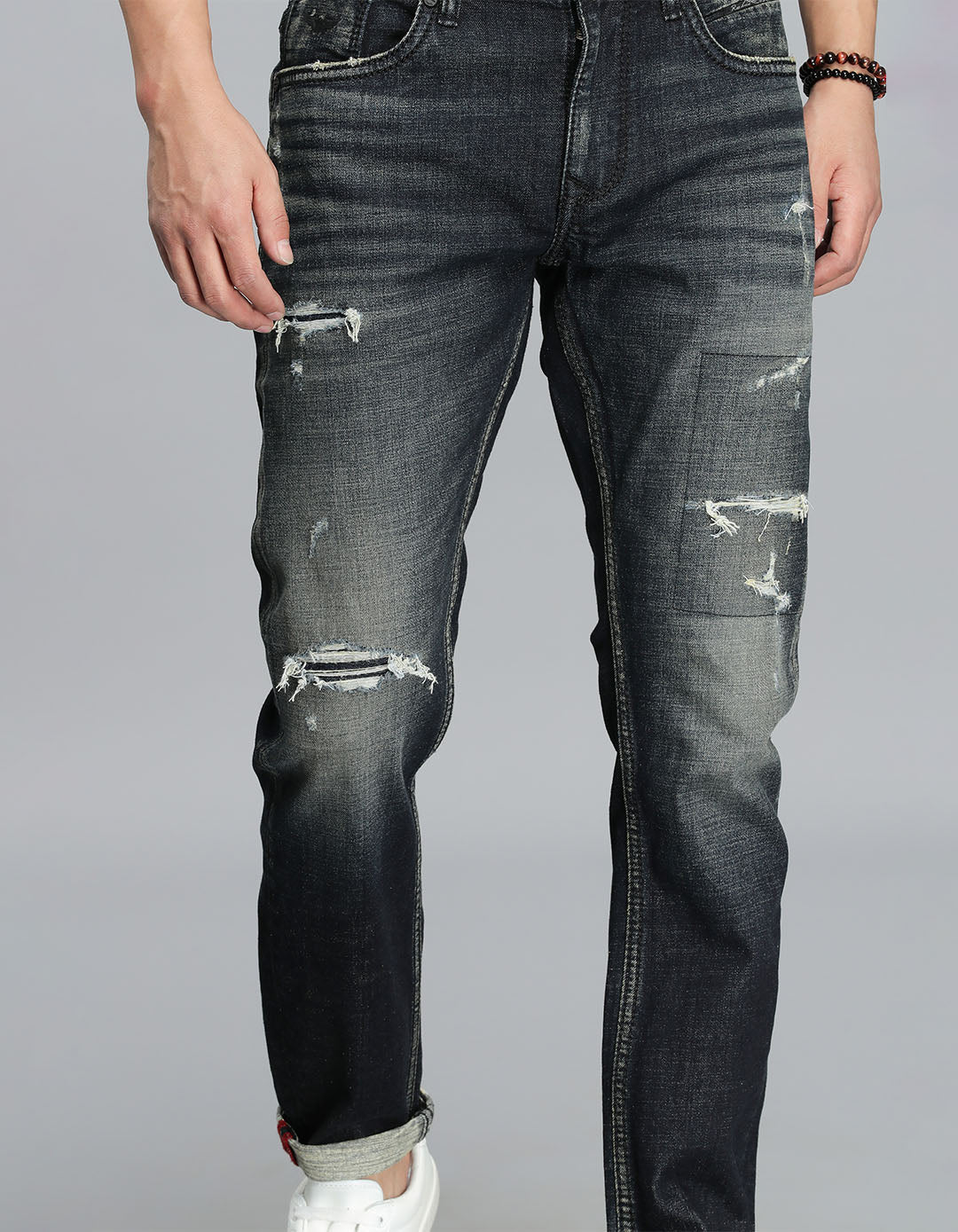 Dk Blue 5 Pocket Low-Rise Ankle Length Jeans