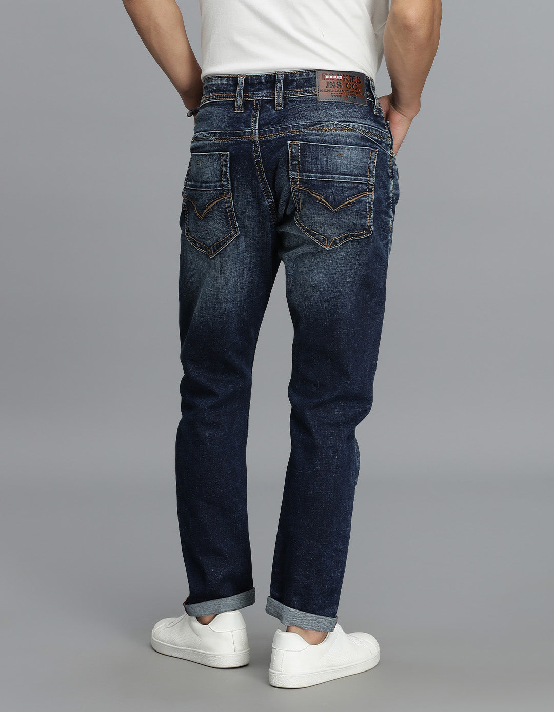 Dk Blue 5 Pocket Low-Rise Ankle Length Jeans