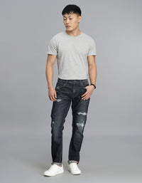 Dk Blue 5 Pocket Low-Rise Ankle Length Jeans
