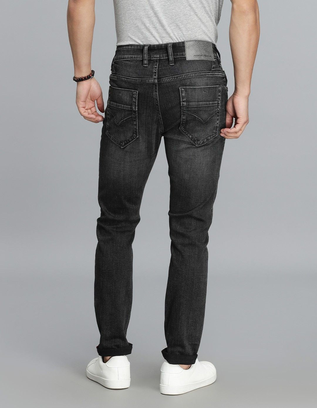 Charcoal 5 Pocket Low-Rise Ankle Length Jeans