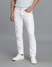 White 5 Pocket Low-Rise Ankle Length Jeans