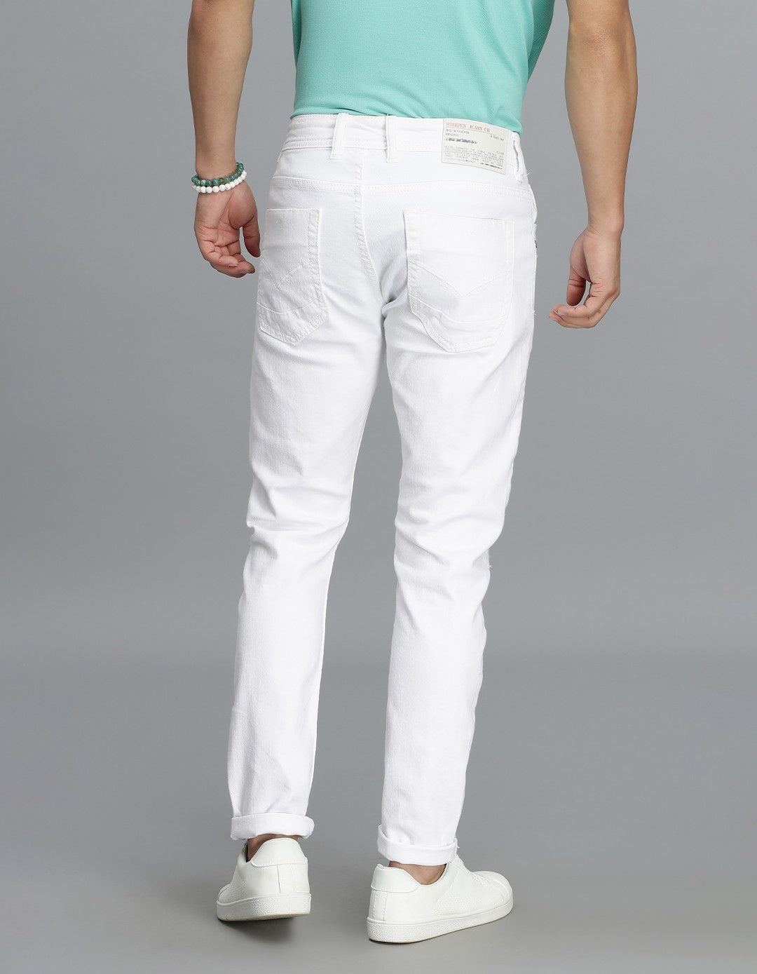 White 5 Pocket Low-Rise Ankle Length Jeans