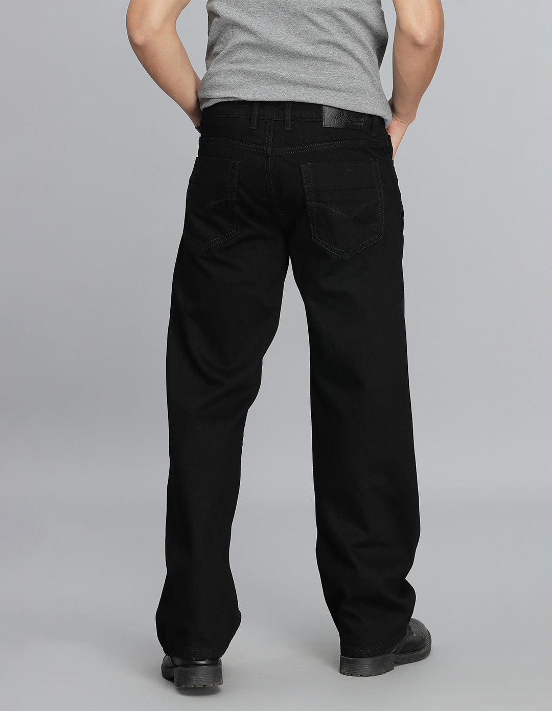 Med Blue 5 Pocket Midrise Loose Fit Jeans