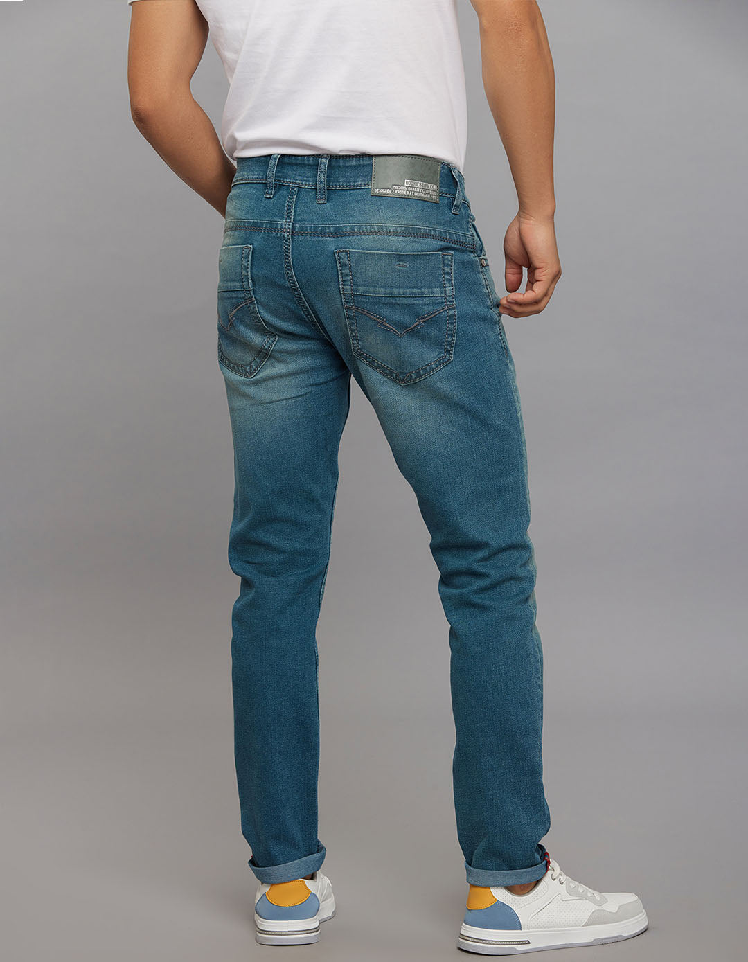 Greenish 5 Pocket Low-Rise Ankle Length Stretch Jeans