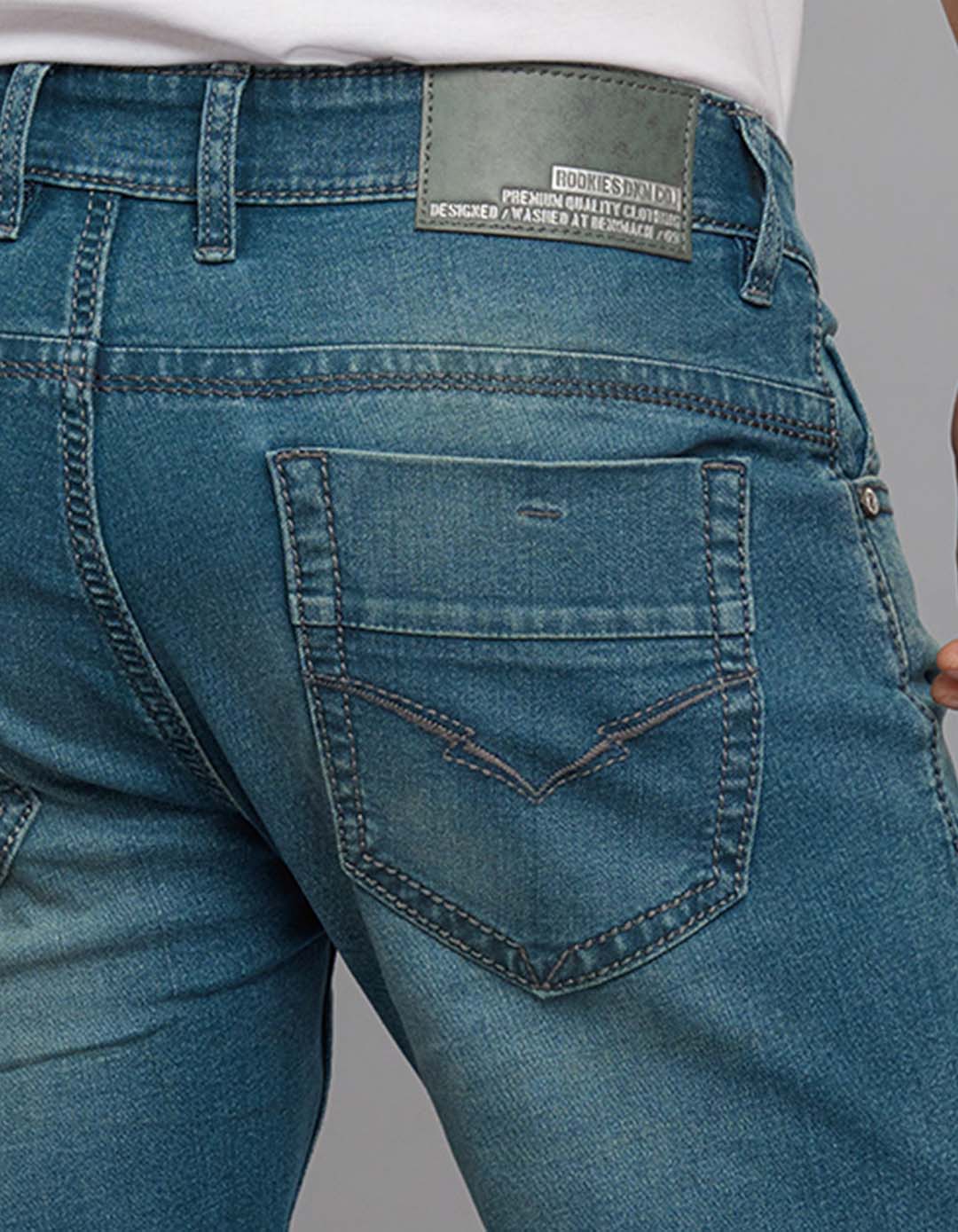 Greenish 5 Pocket Low-Rise Ankle Length Stretch Jeans