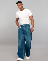 Medium Blue Extra Loose Fit Jeans