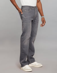 Grey 5 Pocket Midrise, Comfort And Straight Fit Stretch Jeans