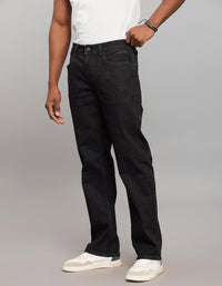 Dark Grey 5 Pocket Midrise, Comfort And Straight Fit Stretch Jeans