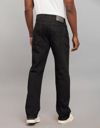 Dark Grey 5 Pocket Midrise, Comfort And Straight Fit Stretch Jeans