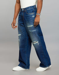 Dark Blue Extra Loose Fit Jeans