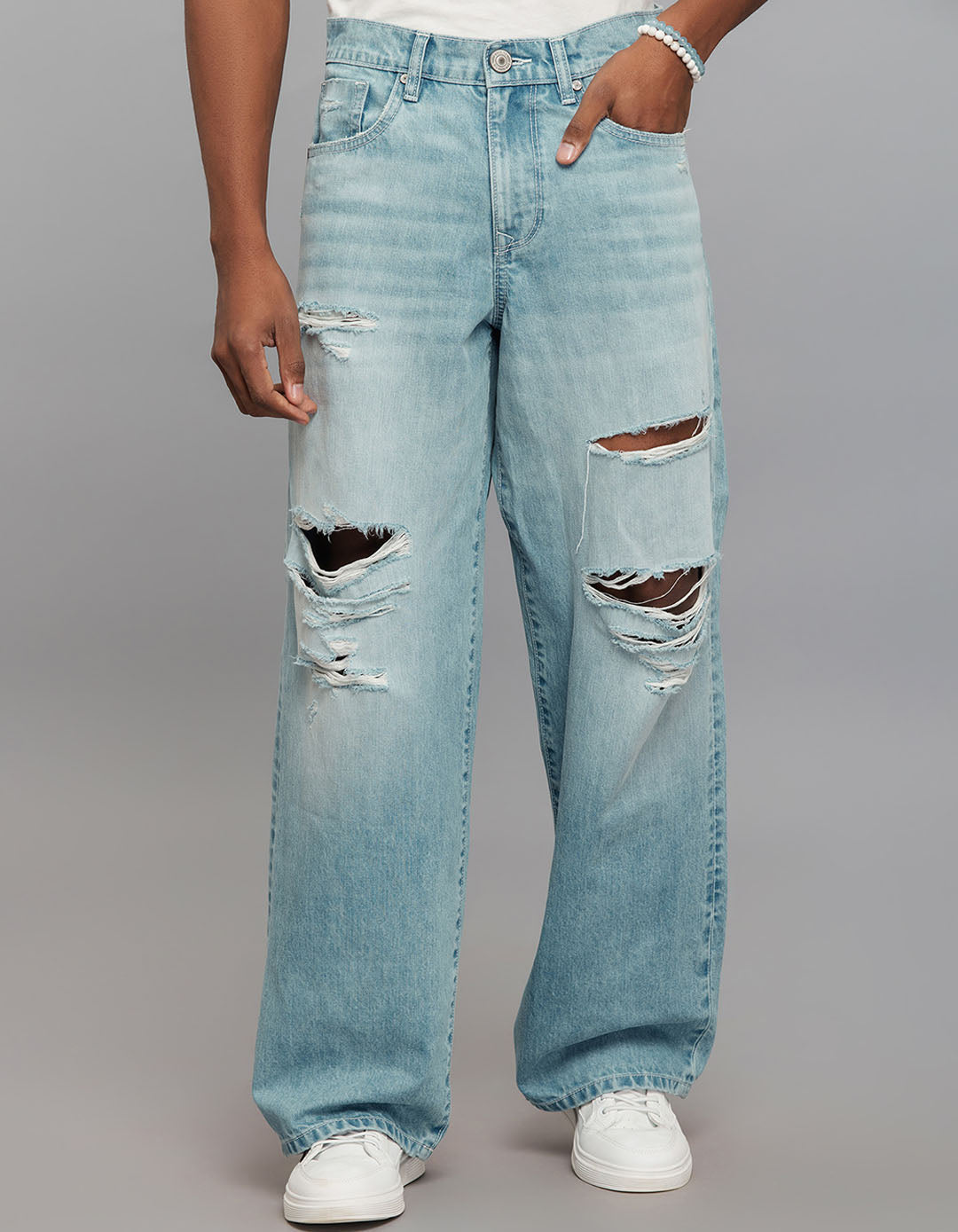 Light Blue Extra Loose Fit Jeans