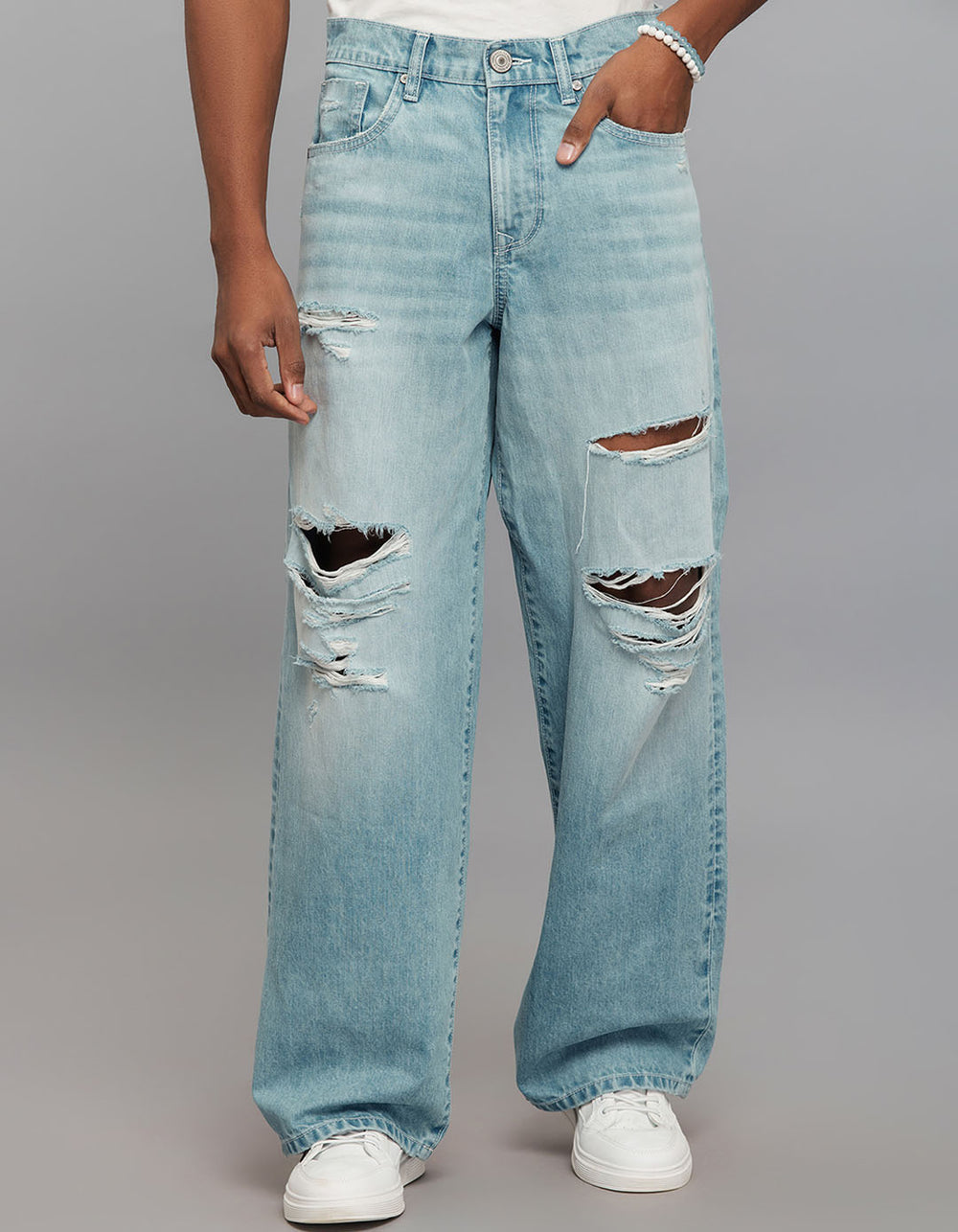 Light Blue Extra Loose Fit Jeans