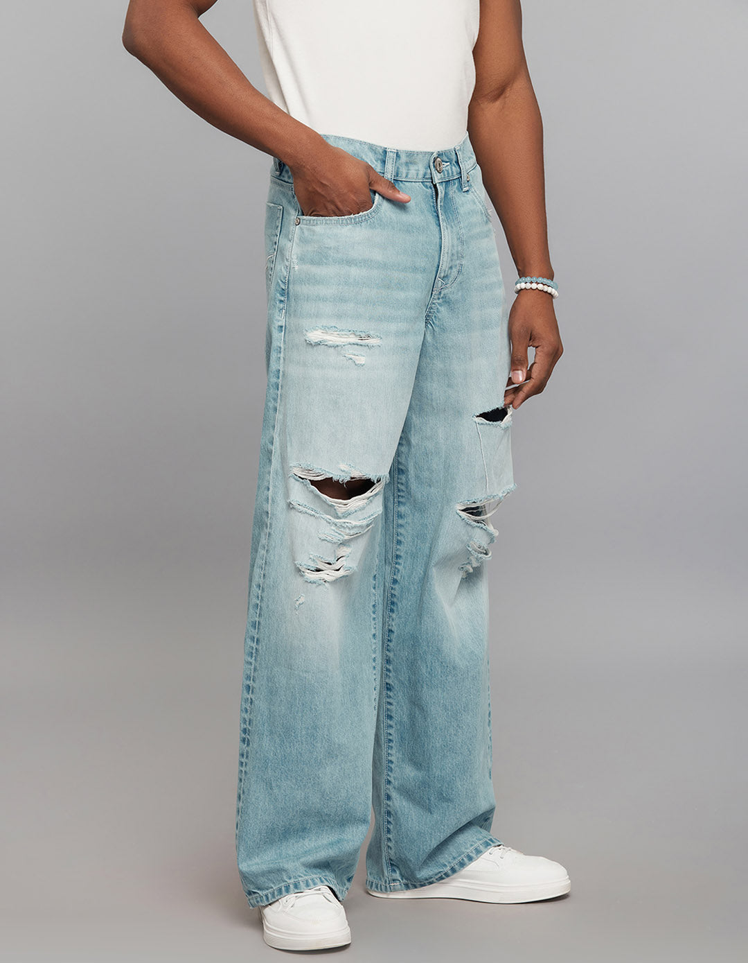 Light Blue Extra Loose Fit Jeans