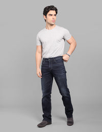 Dk Blue 5 Pocket Midrise, Comfort And Straight Fit Stretch Jeans