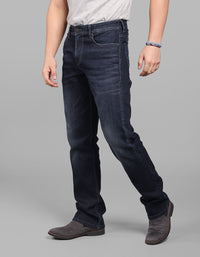 Dk Blue 5 Pocket Midrise, Comfort And Straight Fit Stretch Jeans