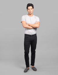 Black 5 Pocket Low-Rise Ankle Length Stretch Jeans