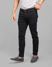 Black 5 Pocket Low-Rise Ankle Length Stretch Jeans