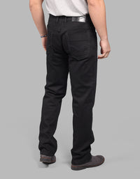 Black 5 Pocket Midrise, Comfort And Straight Crop Length Stretch Jeans