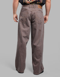 MED BROWN 5 Pocket Extra Loose Fit Jeans