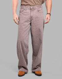 LT BROWN 5 Pocket Extra Loose Fit Jeans